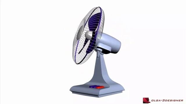 Вентилятор. анимированная 3D модель смотреть онлайн