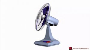 Вентилятор. анимированная 3D модель