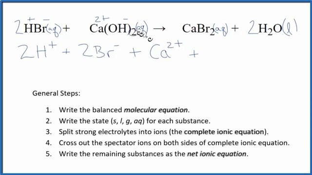 How to Write the Net Ionic Equation for HBr + Ca(OH)2 = CaBr2 + H2O смотреть онлайн