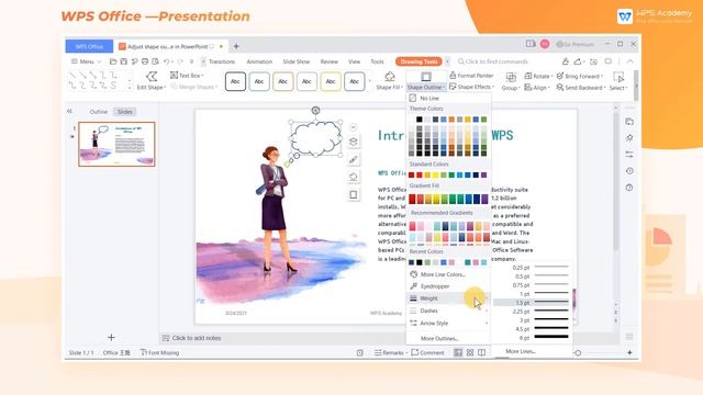 [WPS Academy] 1.0.2 PPT: Adjust shape outline in WPS Presentation смотреть онлайн