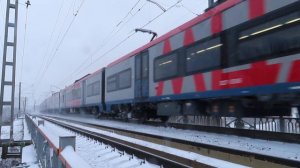 Электропоезд ЭС2Г-135 Ласточка-МЦД перегон Подмосковная-Тушино 19.12.2020