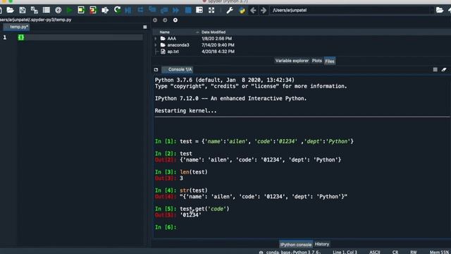 #9 Dictionary In Python | Python Dictionary Tutorial | Dictionaries in python | Spyder IDE смотреть онлайн