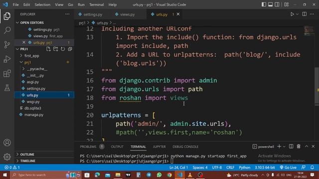 #3 Create App in Django | Python Django Tutorials I For Absolute Beginners смотреть онлайн