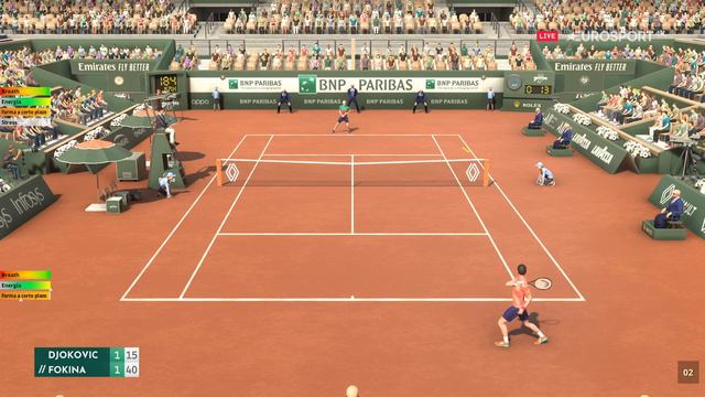 Novak Djokovic VS Alejandro Davidovich Fokina | Roland Garros 2023 | Tennis Elbow 4 | Gameplay смотреть онлайн