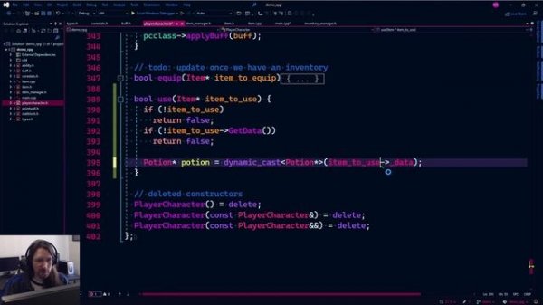 C++ Code-along Ep 11: Demo RPG Game | Consumable, Stackable Items (Potions, etc)