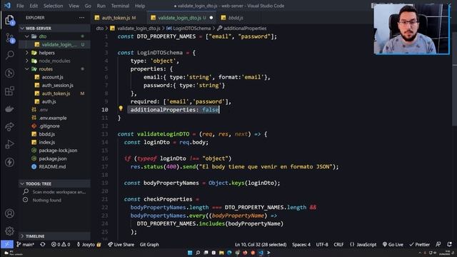 VALIDACIONES y DATA TRANSFER OBJECTS ✅ Con AJV y JSON Schema ? Curso de Node.JS desde cero #11 смотреть онлайн