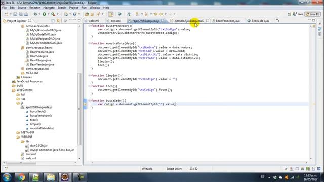 Crear un proyecto Web Java en Eclipse con Servlets, JSPs, DAO, MySql (P13 - Ajax DWR2) смотреть онлайн