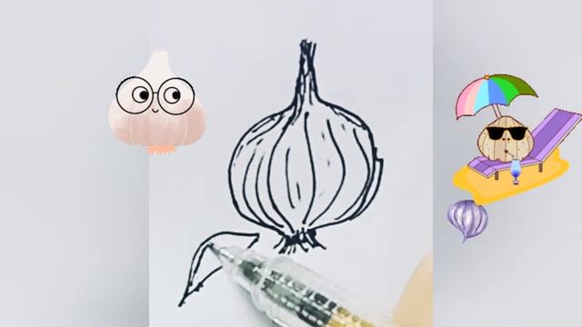 How to Draw Garlic for Kids with The Farmer in the Dell Song смотреть онлайн