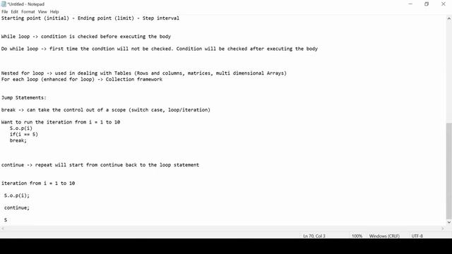 Jump Statements - break & continue in Java смотреть онлайн