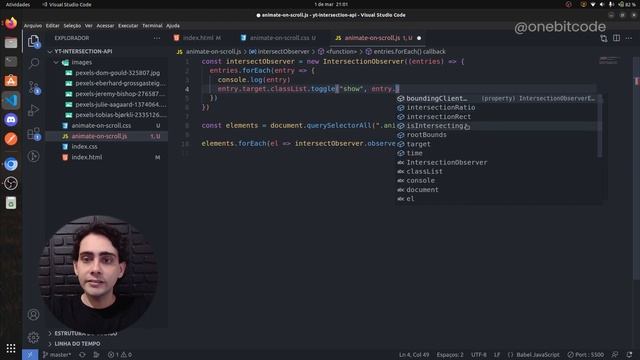 Criando ANIMAÇÕES no scroll da página | ONEBITCODE смотреть онлайн