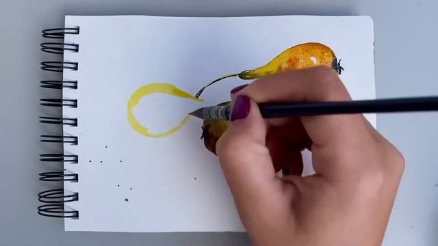как рисовать груши акварелью. watercolor pears sketch смотреть онлайн