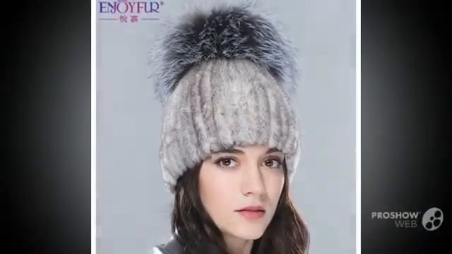 Очень красивая вязанная норковая шапка с помпоном из чернобурки. Купить шапку смотреть онлайн