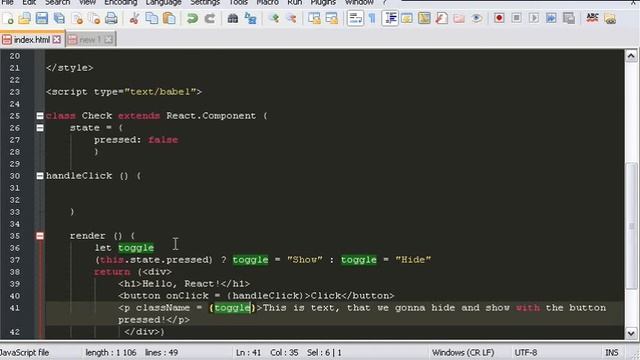 State (состояние) компонента в React. Шаг #14 смотреть онлайн
