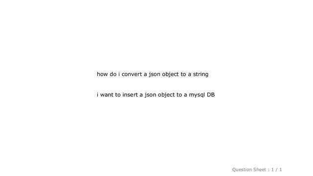 MySQL : how to convert json to string смотреть онлайн