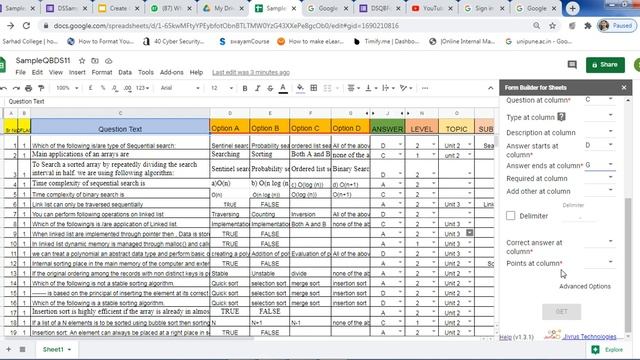 Import Excel data into Google form|create Question paper from saved question bank смотреть онлайн