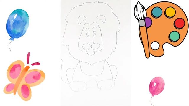 Рисуем Львёнка / Учимся рисовать / Развивающее видео / Уроки рисования для детей смотреть онлайн