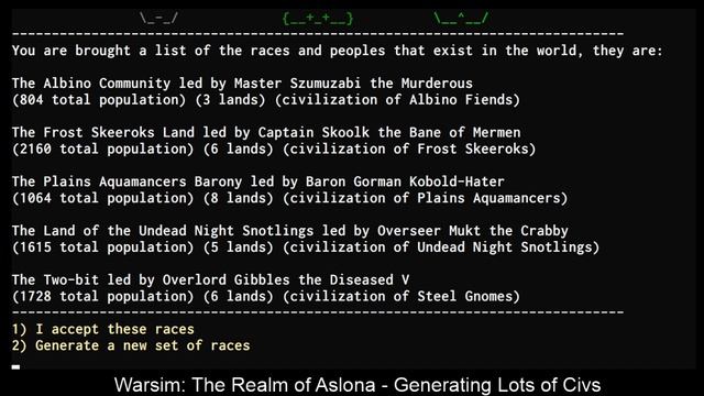Warsim: the realm of Aslona - Exploring the Civilization Generator смотреть онлайн
