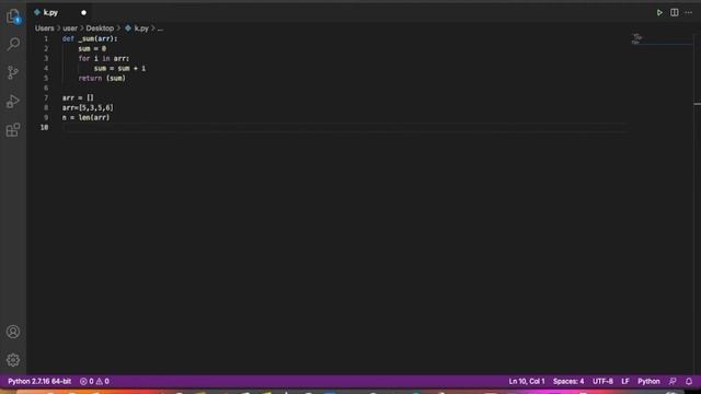 Find the Sum of array using python || Python program to find the sum of array. смотреть онлайн