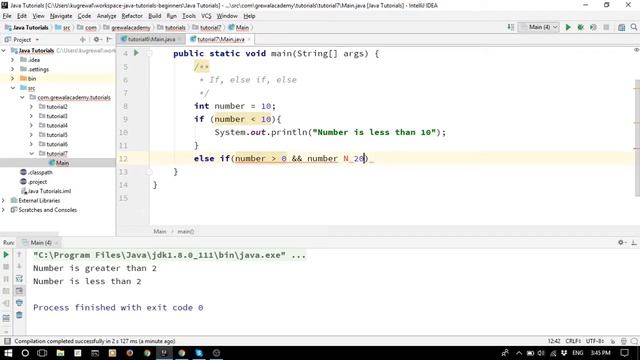 Java Beginners Tutorial - 7 If else if else statements смотреть онлайн