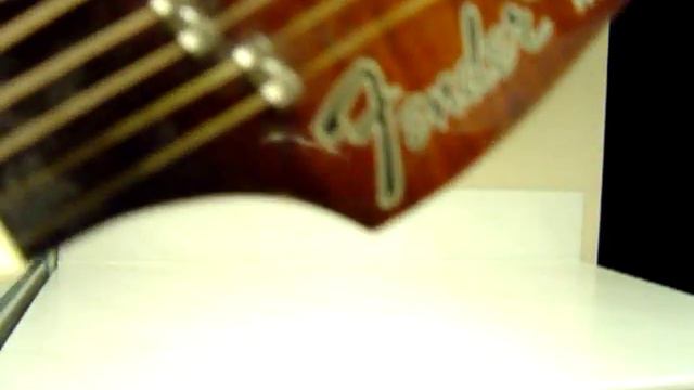 80's Fender Malibu Acoustic Stratocaster Headstock смотреть онлайн