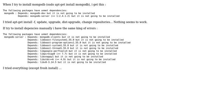 mongodb unmet dependencies (2 Solutions!!) смотреть онлайн