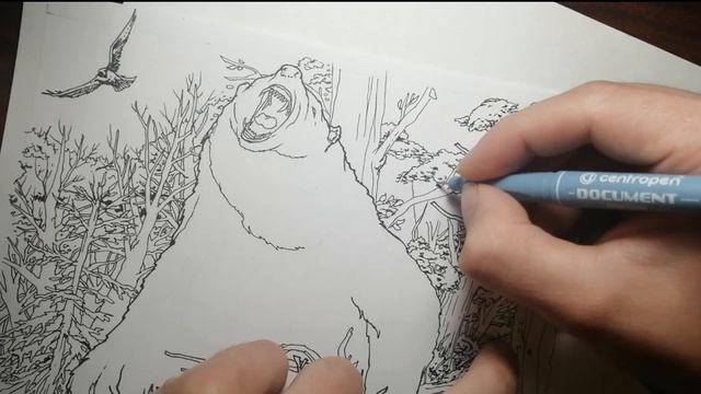 Леший вышел из лесов Рисование смотреть онлайн