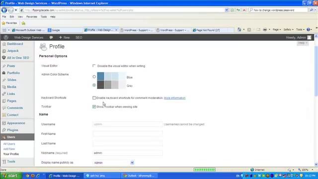 How to change Wordpress Password смотреть онлайн