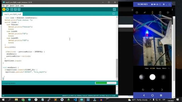 ESP32 ENC28J60 ETHERNET || MQTT BROKER смотреть онлайн
