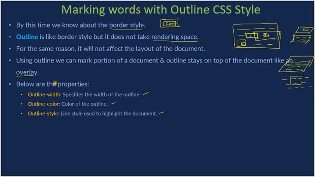 Outline, Pseudo, Cursor | Part 1 - CSS Outline Style | CSS Tutorial #38 смотреть онлайн