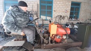 Самодельный минитрактор с гидроприводом. Покатушки летние и зимние.