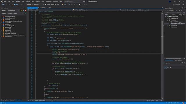 How to Access RDS SQL Server from an AWS Lambda Function смотреть онлайн