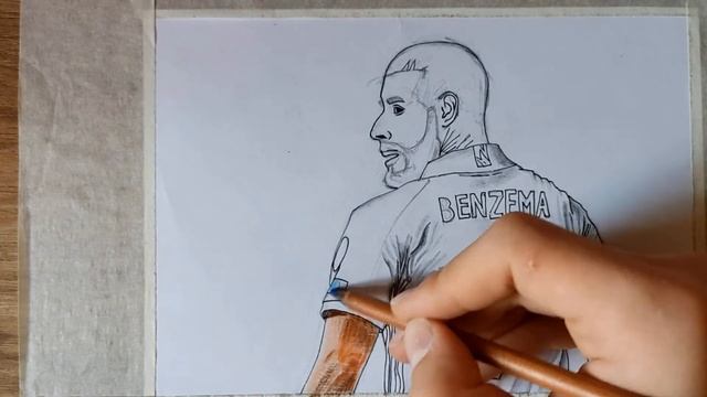 How to draw Karim Benzema / Как нарисовать Карим Бензема смотреть онлайн