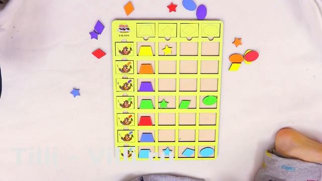 Сортер-вкладыш Бобры-маляры - звезда, ромб, овал, трапеция