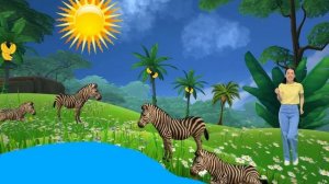 Животные Африки для детей. Логоритмика. Веселая развивающая песенка мультик для детей про Африку