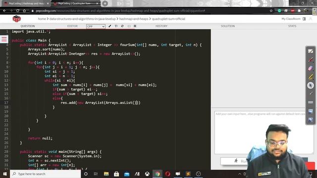 Quadruple sum Method 2 | Hashmaps and Heaps смотреть онлайн