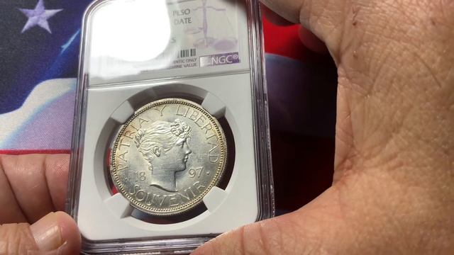 World Coins Cuba 1897 Peso Rare Date смотреть онлайн