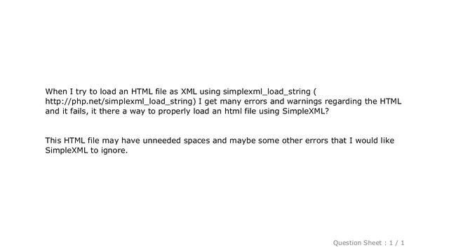 HTML : PHP SimpleXML: How can I load an HTML file? смотреть онлайн