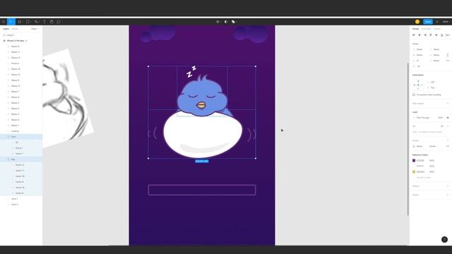 Lazy Sleeping Penguin Loading Screen Animation Tutorial Using Figma Multiple Smart Animate смотреть онлайн