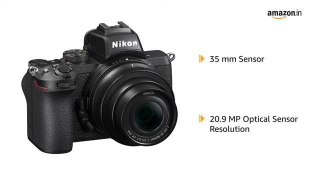 Nikon Z50 Mirrorless Camera Body with Z DX 16-50mm f/3.5-6.3 VR Lens, ₹72,500.00 смотреть онлайн