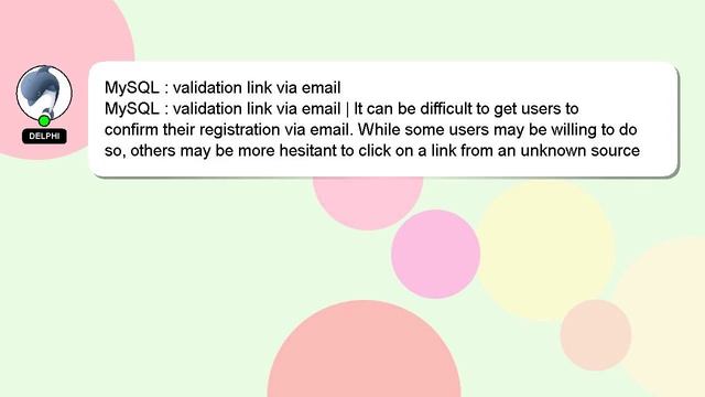 MySQL : validation link via email смотреть онлайн