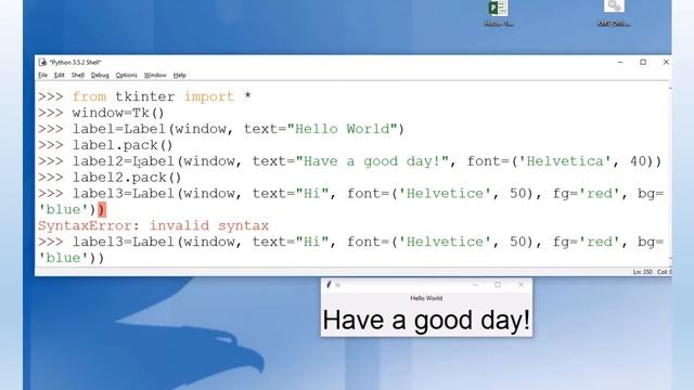 Creating GUIs in Python using Tkinter смотреть онлайн