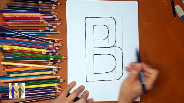 Как нарисовать букву В. Онлайн-школа рисования "Малевашки" смотреть онлайн