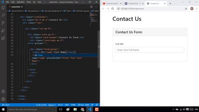 How To Create Contact Form Using Bootstrap | Web Designing Tutorials смотреть онлайн