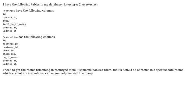 Databases: Sql query for room availability смотреть онлайн
