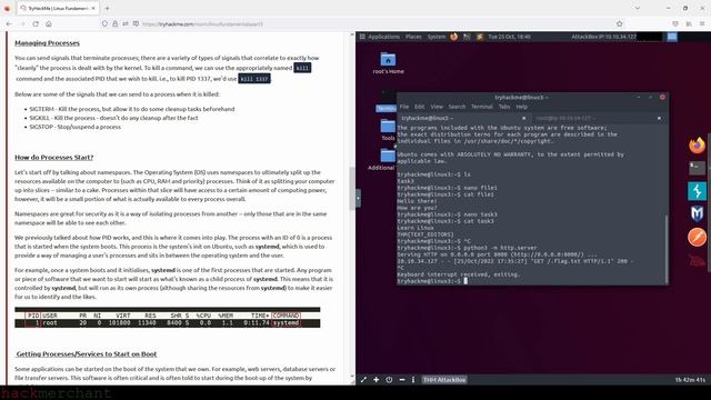Linux Fundamentals Part 3 | TryHackMe Walkthrough смотреть онлайн