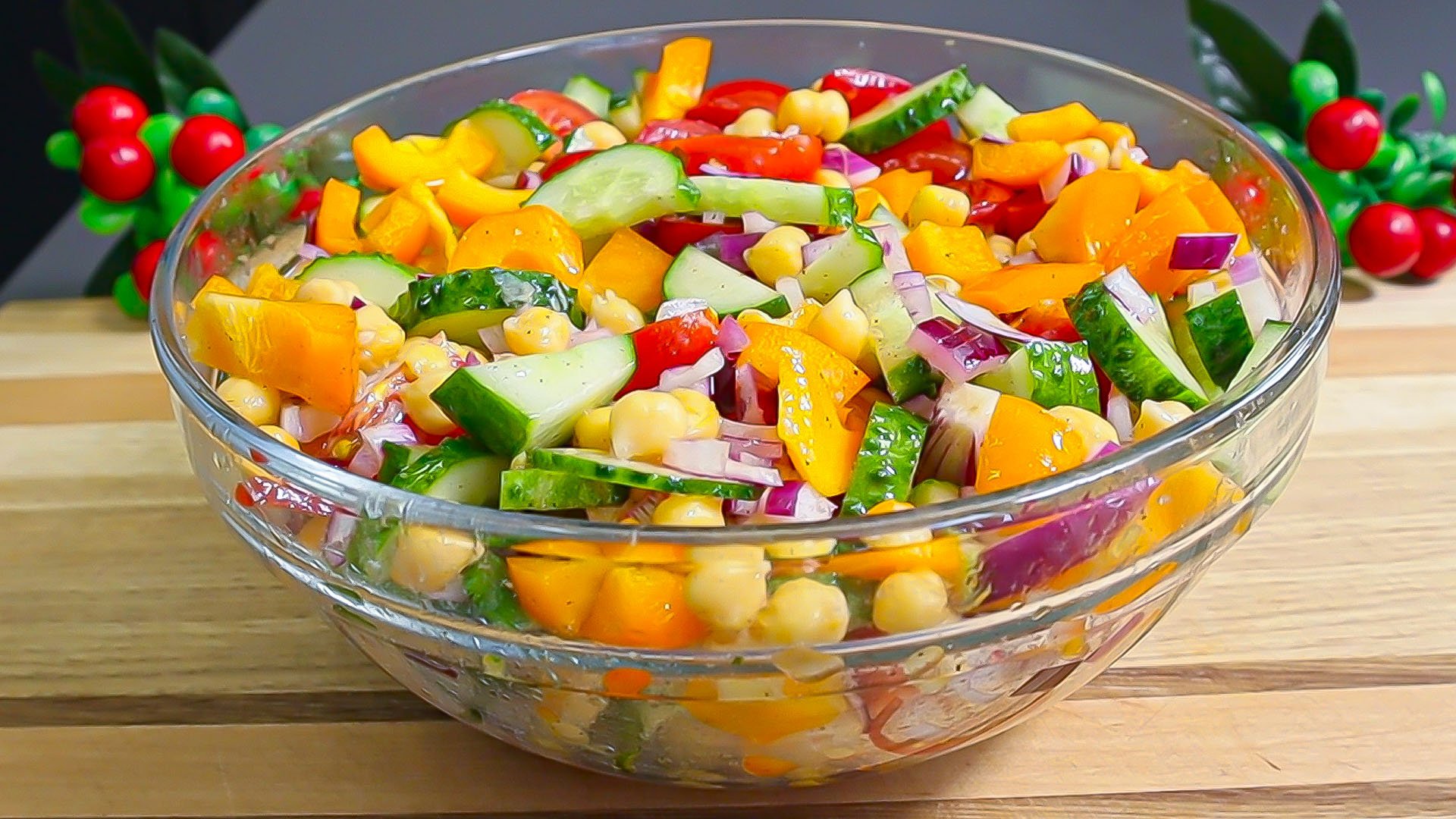 Невероятно вкусный салат за 5 минут! Без мяса! Здоровый и простой!