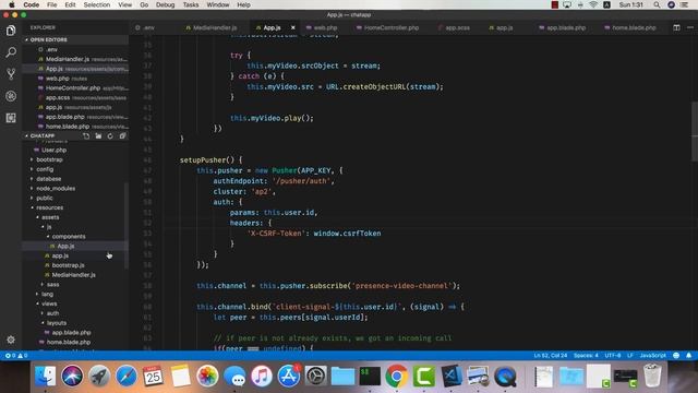 Create a video Chat Application with Laravel & ReactJS (based on WebRTC) - E03 (Last Episode) смотреть онлайн