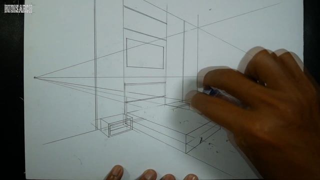 How To Draw a Simple Bedroom in Two Point Perspective смотреть онлайн