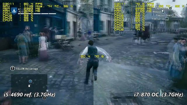 i5 4690 vs i7 870 in Assassin’s Creed Unity смотреть онлайн